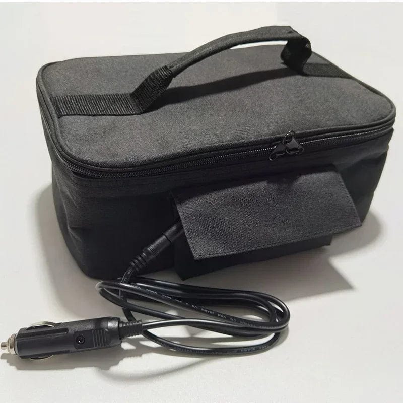 Showlu 12V Portable Car Food Warmer Bag with insulated design, electric lunch heater for reheating meals on the go in car or truck