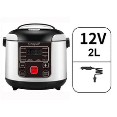 Showlu Fashion Store 12V English 12V 24V 220V Mini Rice Cooker Car Truck Soup Porridge Cooking Machine Food Steamer Heating Lunch Box Meal Heater Warmer 2L