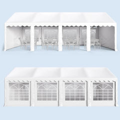  Showlu Fashion Store 13x26 FT-White / United States Party Tent Heavy Duty, Large Wedding Event Shelters 13x26FT with 3 Carry Bags & Removable Sidewalls, Outdoor Canopy Gazebo