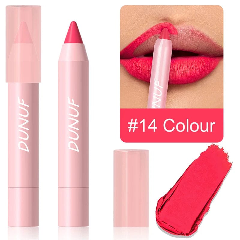  Showlu Fashion Store 14 Nude Brown Lip Liner Pencil Labial Makeup Waterproof Matte Lipstick 18 Color Red Contour Tint Crayon Pen Lip Contouring Cosmetic