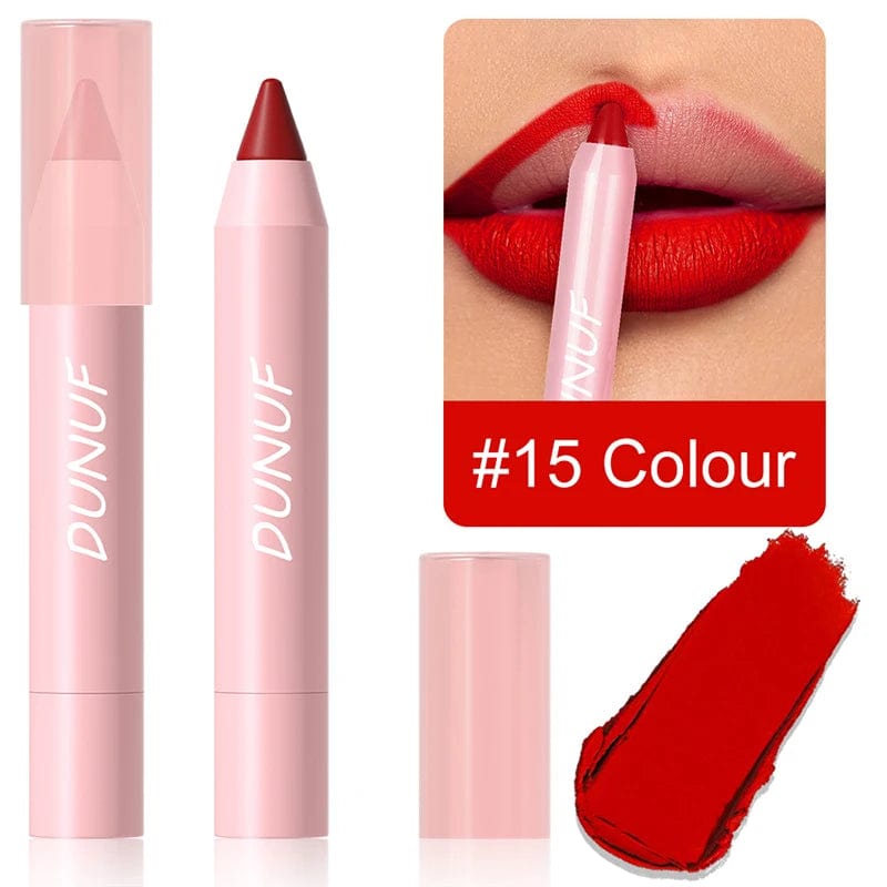  Showlu Fashion Store 15 Nude Brown Lip Liner Pencil Labial Makeup Waterproof Matte Lipstick 18 Color Red Contour Tint Crayon Pen Lip Contouring Cosmetic