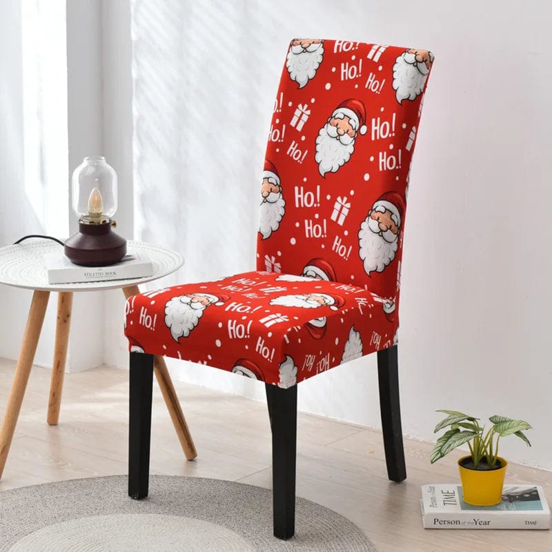  Showlu Fashion Store 15 / Universal Santa Chair Covers for Dining Room Christmas Removable Slipcovers for Dining Chair Red Spandex Kitchen Chair Slipcovers Set