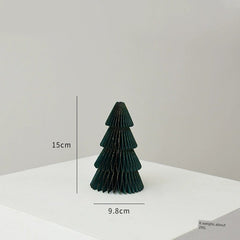  Showlu Fashion Store 15cm dark green B Nuoqi Christmas Tree Ornaments Honeycomb Mini Christmas Tree Christmas Origami Decoration Scene Layout Props Gift Ornament