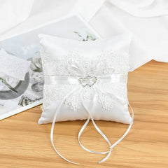 Showlu Fashion Store 15cm  pillow ring 20 cm White Flower Girls Basket Silk Wedding Basket for Flower Bride/Kids Hand Held Wedding Ceremony Party Decorations