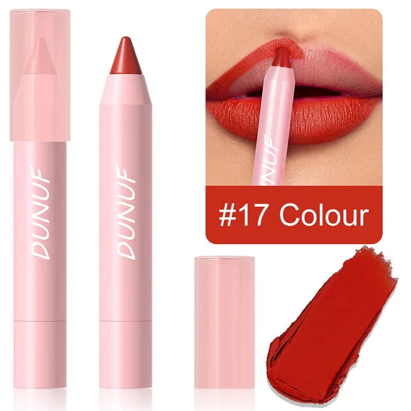  Showlu Fashion Store 17 Nude Brown Lip Liner Pencil Labial Makeup Waterproof Matte Lipstick 18 Color Red Contour Tint Crayon Pen Lip Contouring Cosmetic