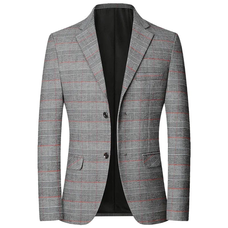 SHOWLU FASHION STORE 1748 Gray / M   CN  Size New Spring Man Plaid Blazers Suits Jackets Business Casual Suits Coats New Fashion Male Slim Blazers Jackets Men's Clothing 4XL