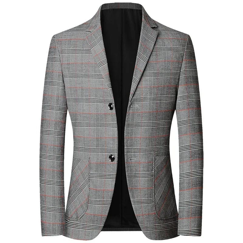 SHOWLU FASHION STORE 1750 Gray / M   CN  Size New Spring Man Plaid Blazers Suits Jackets Business Casual Suits Coats New Fashion Male Slim Blazers Jackets Men's Clothing 4XL