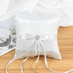 Showlu Fashion Store 19 pillow ring 20 cm White Flower Girls Basket Silk Wedding Basket for Flower Bride/Kids Hand Held Wedding Ceremony Party Decorations