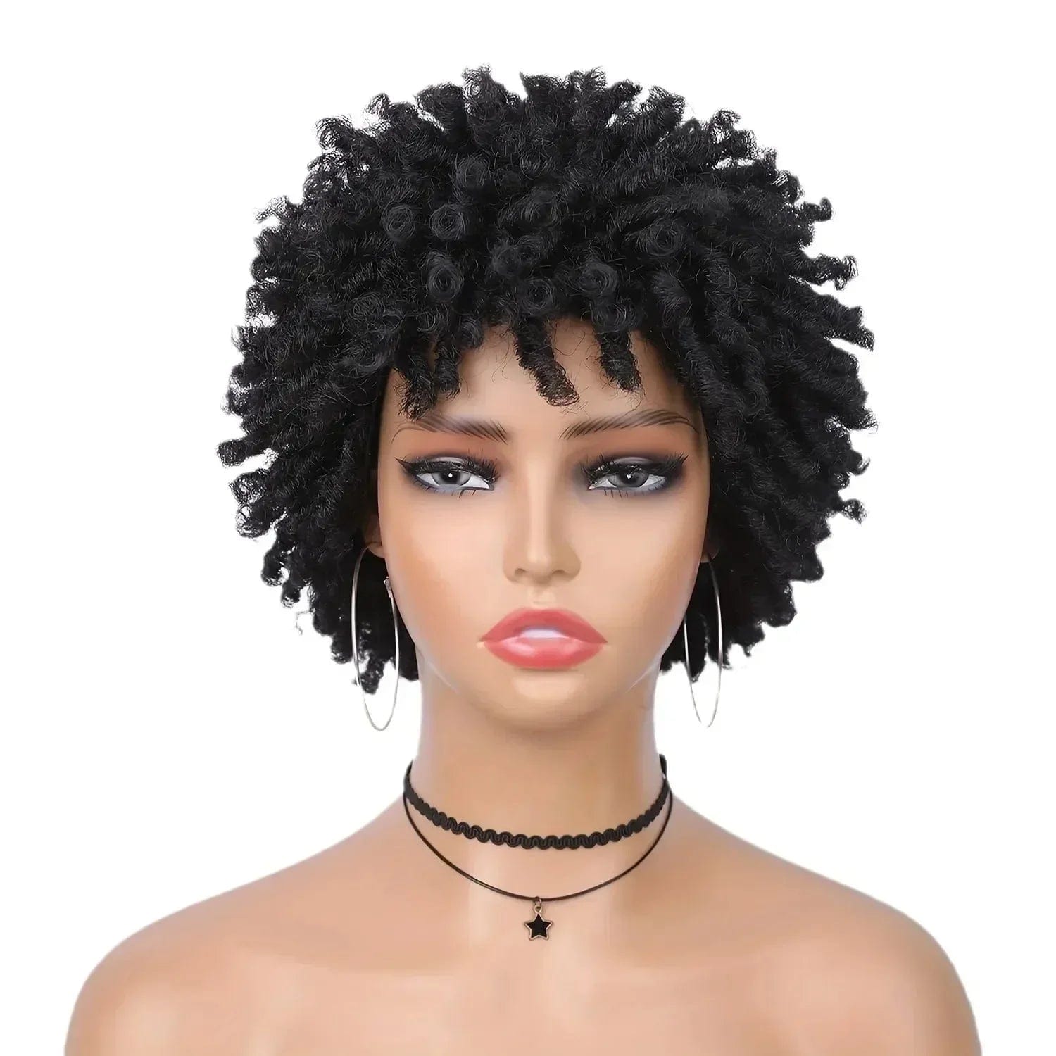 SHOWLU FASHION STORE 1B / 3inch / 1pc Synthetic Short Braid Headband for Men and Women Dreamlock African Wig Synthetic Hair Short Braid Wig Heat-resistant Wig