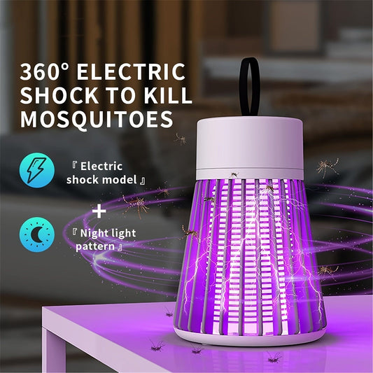 Showlu Fashion Store 1pc Bug Zapper, Mosquito Zapper Fly Trap Mosquito Killer Lamp USB Electric Radiationless LED Mute Bed Bug Killer Indoor for Mosquito Insect Gnat Moth Fruit Flies with a Small Brush