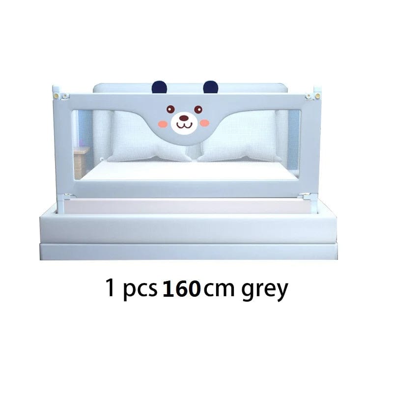 SHOWLU FASHION STORE 1pc Grey 1.6M / Poland 1 Pc Baby Safety Bed Barrier Children Bed Rail Guard Bedroom Protector Kids Sleeping Rail Washable Protective Toddler Fence