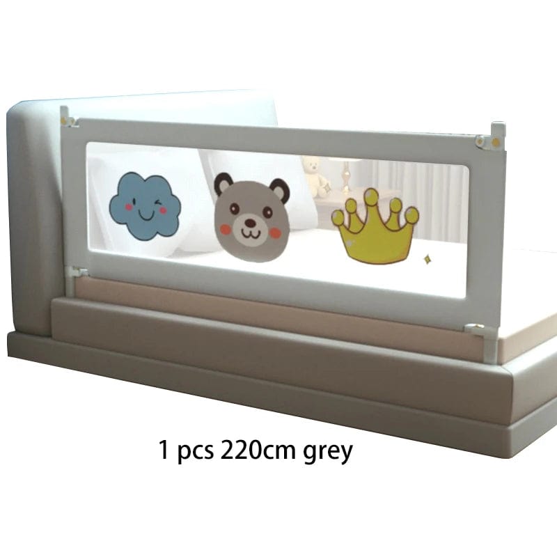 SHOWLU FASHION STORE 1pc Grey 2.2M / CHINA 1 Pc Baby Safety Bed Barrier Children Bed Rail Guard Bedroom Protector Kids Sleeping Rail Washable Protective Toddler Fence