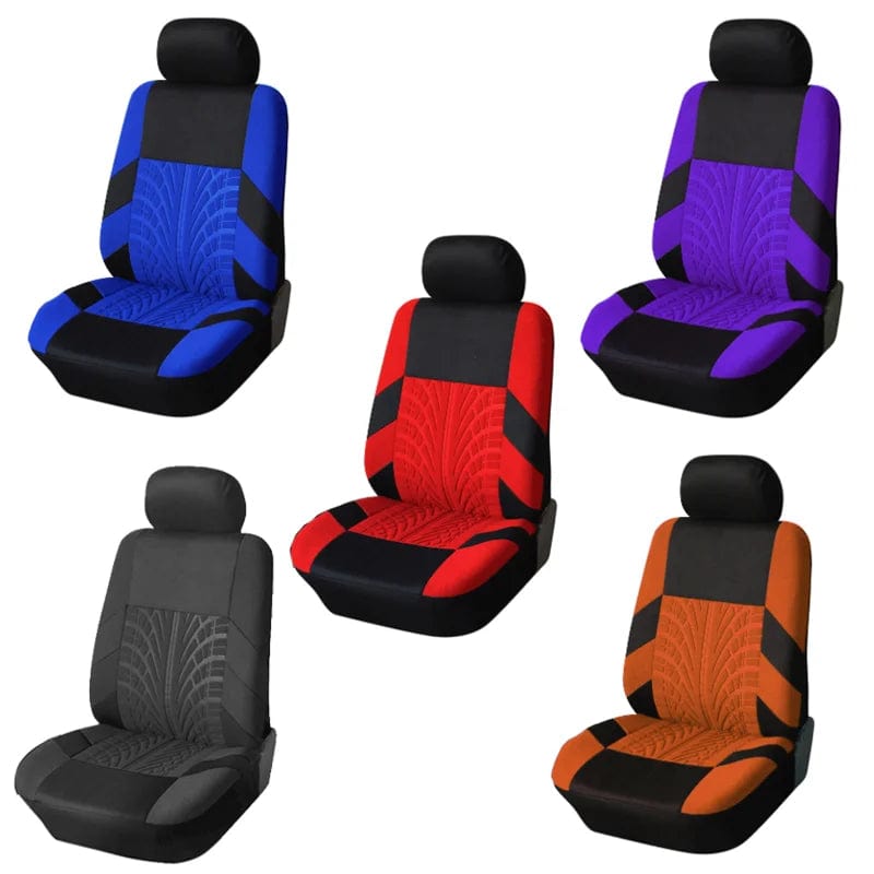 Showlu Fashion Store 1piece-Random colors ATZQOU Embroidery Car Seat Covers Set Polyester Universal Fit Most Cars Truck SUV Van Front Rear Protector