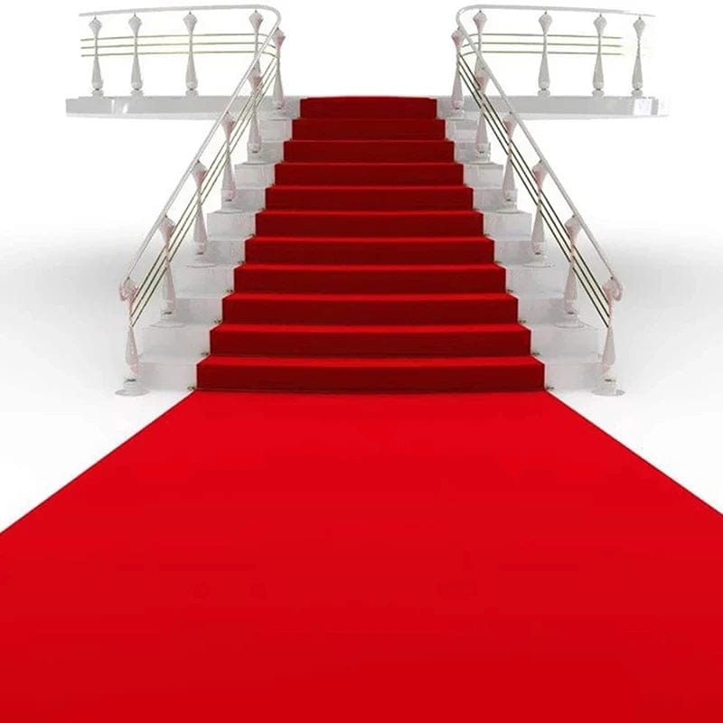 SHOWLU FASHION STORE 1x20m Red Carpet Wedding Carpet Aisle Non-slip Non-woven White Wedding Carpet Customized Running Rugs Carpets for Living Room