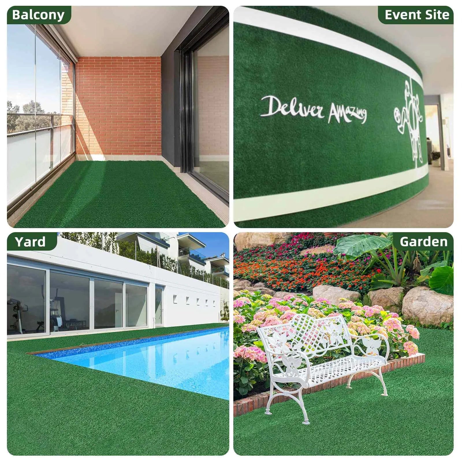 SHOWLU FASHION STORE 1x4m / United States 200-400cm Artificial Grassland Simulation Moss Lawn Turf Fake Green Grass Mat Carpet DIY Micro Landscape Home Floor Decor