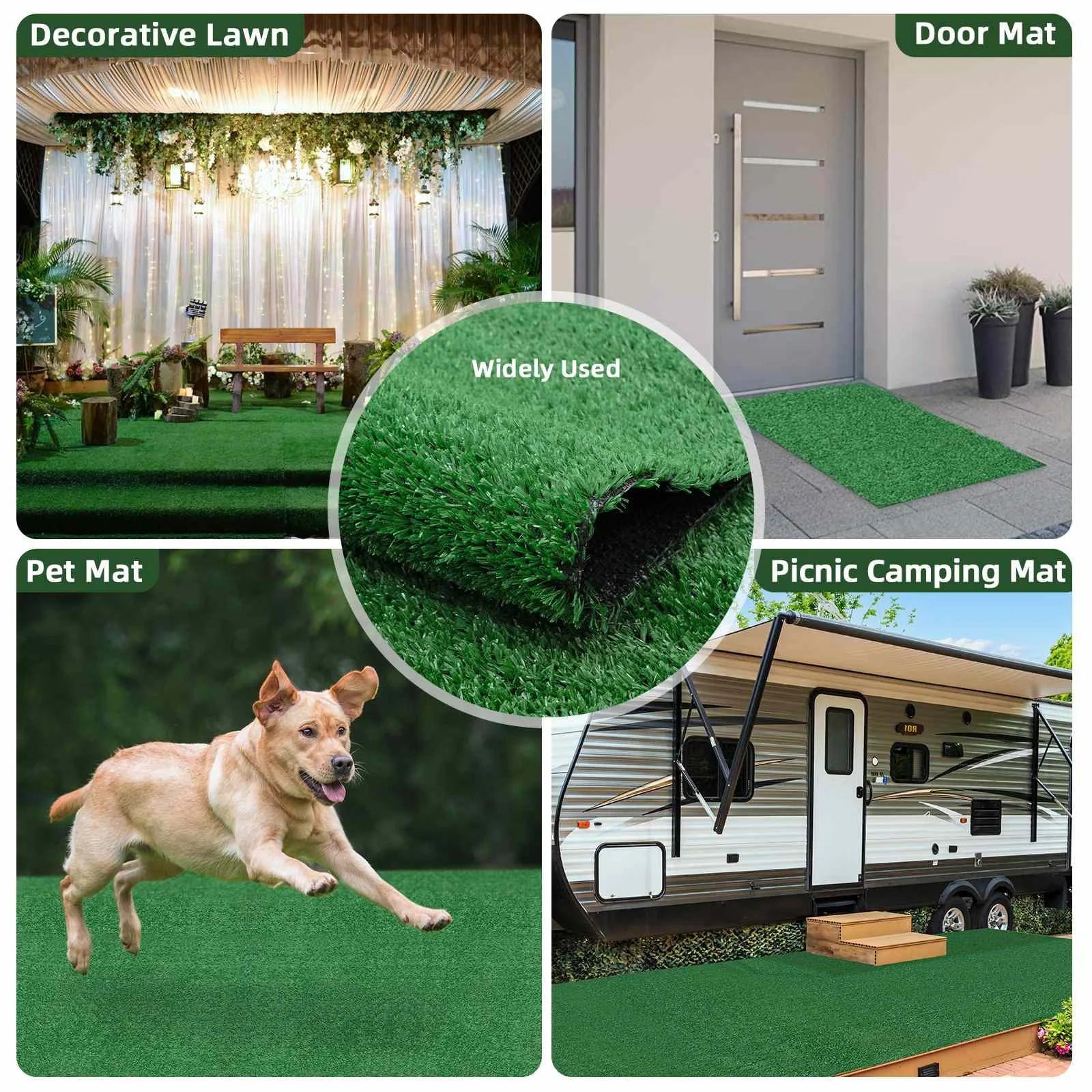 SHOWLU FASHION STORE 1x4m / United States 200-400cm Artificial Grassland Simulation Moss Lawn Turf Fake Green Grass Mat Carpet DIY Micro Landscape Home Floor Decor