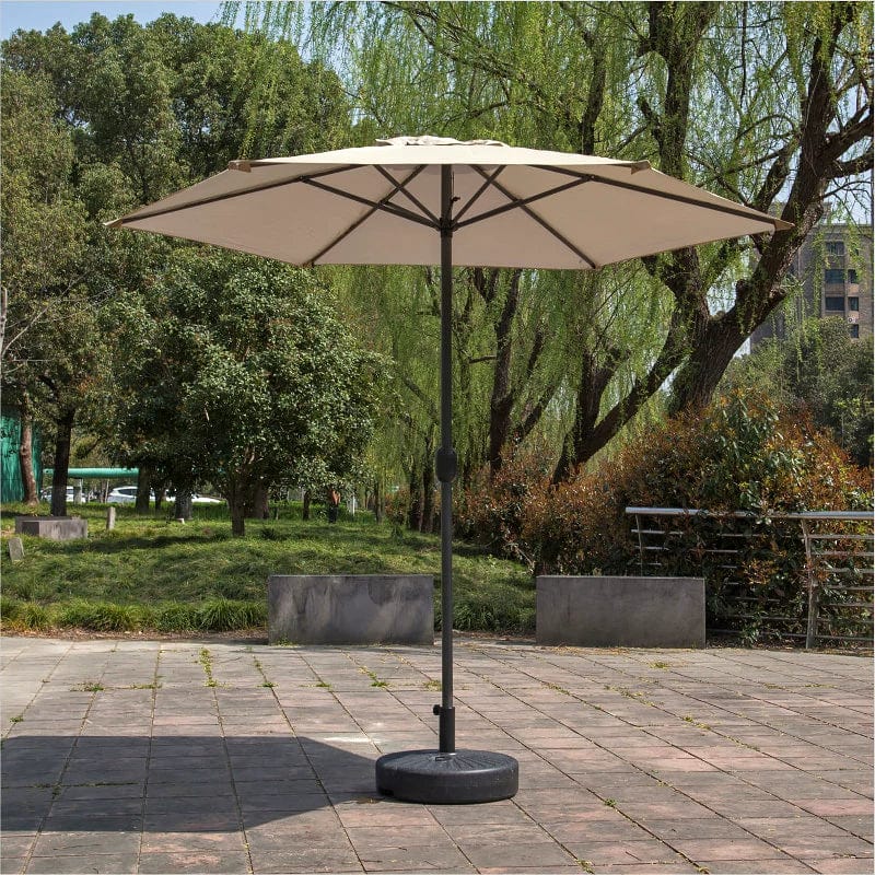 Showlu Fashion Store 2.5 m beige sunshade and rainproof(No base) 2 M 2.5 M Outdoor Rain-Proof Sunshade Sun-Proof Straight Umbrella Coffee Bar Outdoor Sun Umbrella Terrace Balcony Garden