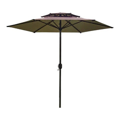 Showlu Fashion Store 2.5 m Double Top Dark Brown Sunshade and Rainproof(No base) 2 M 2.5 M Outdoor Rain-Proof Sunshade Sun-Proof Straight Umbrella Coffee Bar Outdoor Sun Umbrella Terrace Balcony Garden