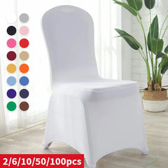 Showlu Fashion Store 2/6/10/50/100Pcs Wedding Chair Covers Spandex Stretch Slipcover for Restaurant Banquet Hotel Dining Party Universal Chair Cover