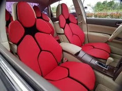 Showlu Fashion Store 2 front seat cover 4 2pc Car Front Seat Cover Individual Sports Cushion Universal Seat Protector Luxury Set Leather Car Seat Cover Orange Blue Red