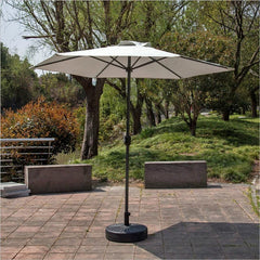 Showlu Fashion Store 2 meters white sunshade rainproof(No base) 2 M 2.5 M Outdoor Rain-Proof Sunshade Sun-Proof Straight Umbrella Coffee Bar Outdoor Sun Umbrella Terrace Balcony Garden