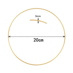 Showlu Fashion Store 20 CM / 1 PCS 1pcs Gold Metal Flowers Hoop with Place Card Holder Wedding Table Centerpiece Decoration Christmas DIY Wreath Garland Decor