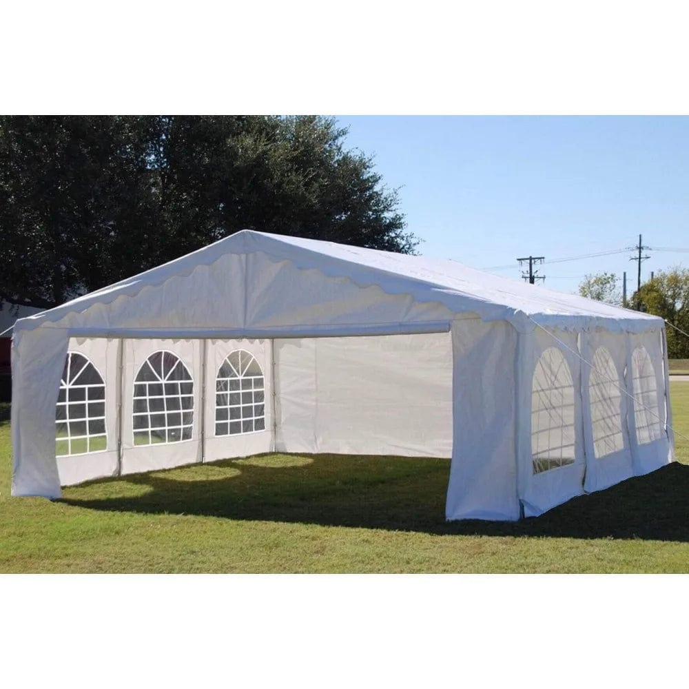 Showlu Fashion Store 20'x20' Budget PE Party Tent Heavy Duty Upgraded Galvanized Gazebo Wedding Tent Canopy Big Tents Carport Outdoor Event