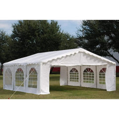 Showlu Fashion Store 20'x20' Budget PE Party Tent Heavy Duty Upgraded Galvanized Gazebo Wedding Tent Canopy Big Tents Carport Outdoor Event