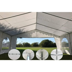 Showlu Fashion Store 20'x20' Budget PE Party Tent Heavy Duty Upgraded Galvanized Gazebo Wedding Tent Canopy Big Tents Carport Outdoor Event