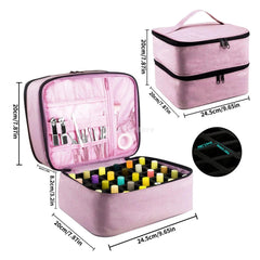 Showlu Fashion Store 2022 HOT Sell Nail Polish Carrying Case Bag Holds 30 Bottles Nail Organizer Soft Dividers Portable Large Capacity women