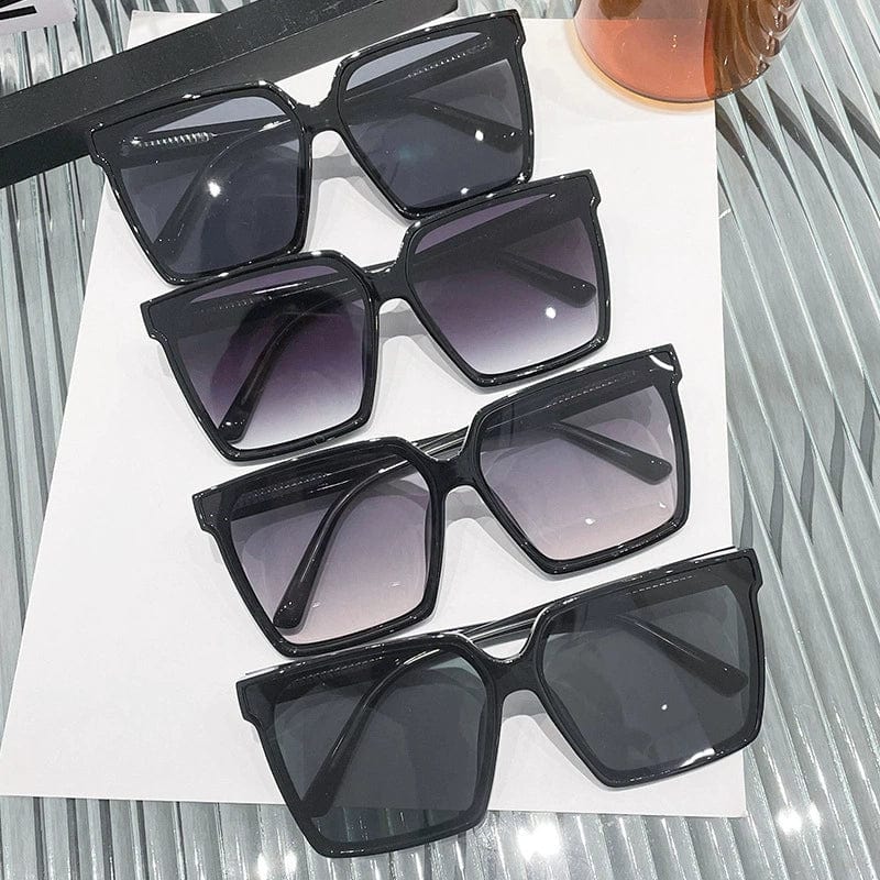Showlu Fashion women's oversized UV protection sunglasses with trendy, stylish frames for summer sun protection.
