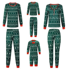 Showlu Fashion Store 2023 Christmas Family Matching Pajamas Set Mother Father Kids Clothes Family Look Outfit Baby Girl Rompers Sleepwear Pyjamas