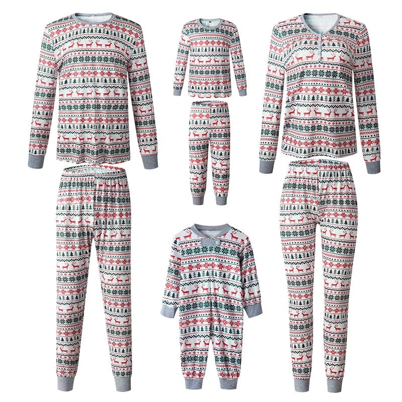 Showlu Fashion Store 2023 Family Christmas Matching Pajamas Set Xmas Adult Kids Mother And Daughter Father Son Sleepwear Baby Family Look Outfits