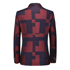 SHOWLU FASHION STORE 2023 Fashion New Men's Casual Boutique Business Personalized Printing Slim Fit Blazers Jacket Suit Dress Coat Large Size 6XL