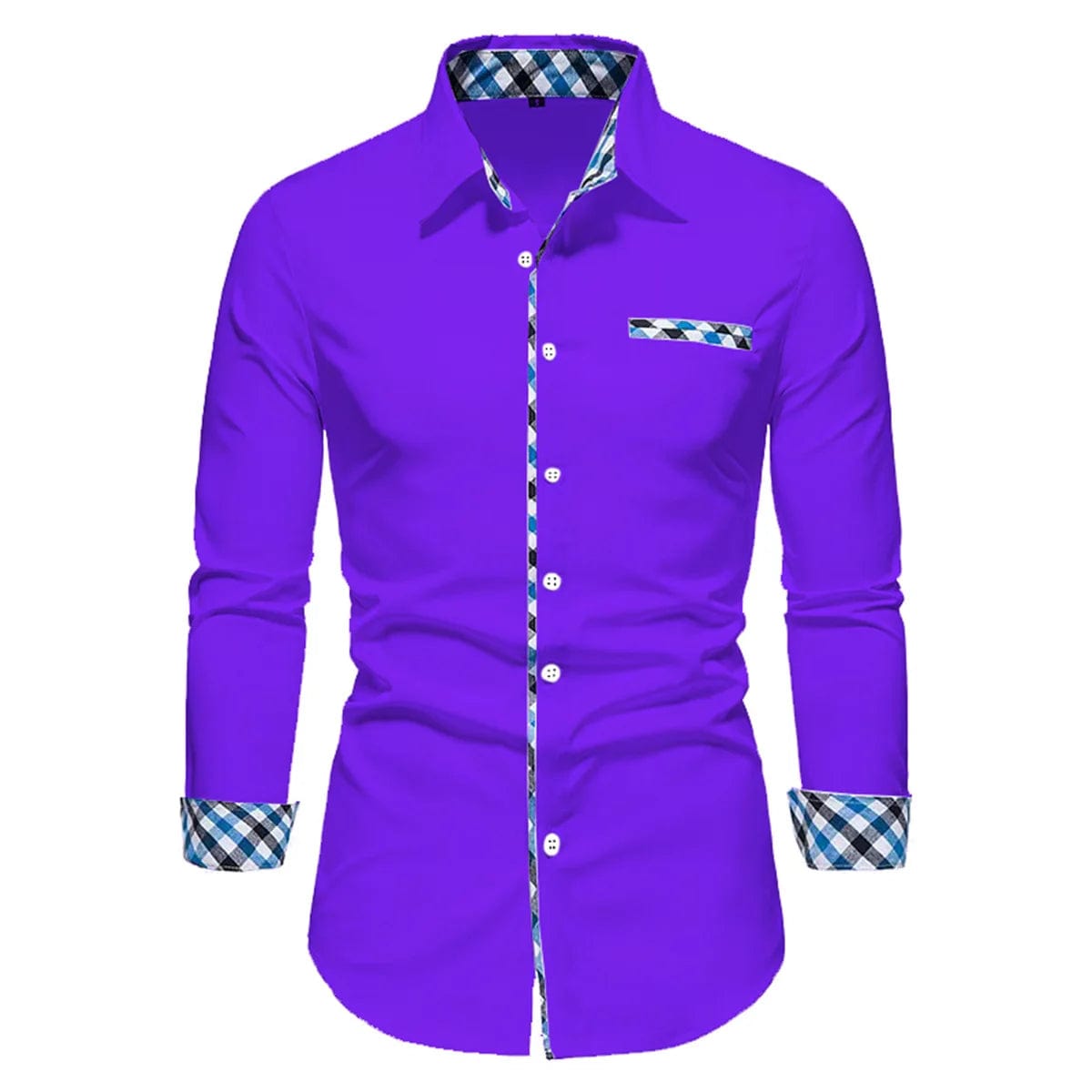 SHOWLU FASHION STORE 2023 Men's Hot Selling Business Office Long Sleeve Solid Color Spliced Shirt Outdoor Street Leisure High Quality Fabric Polo Top