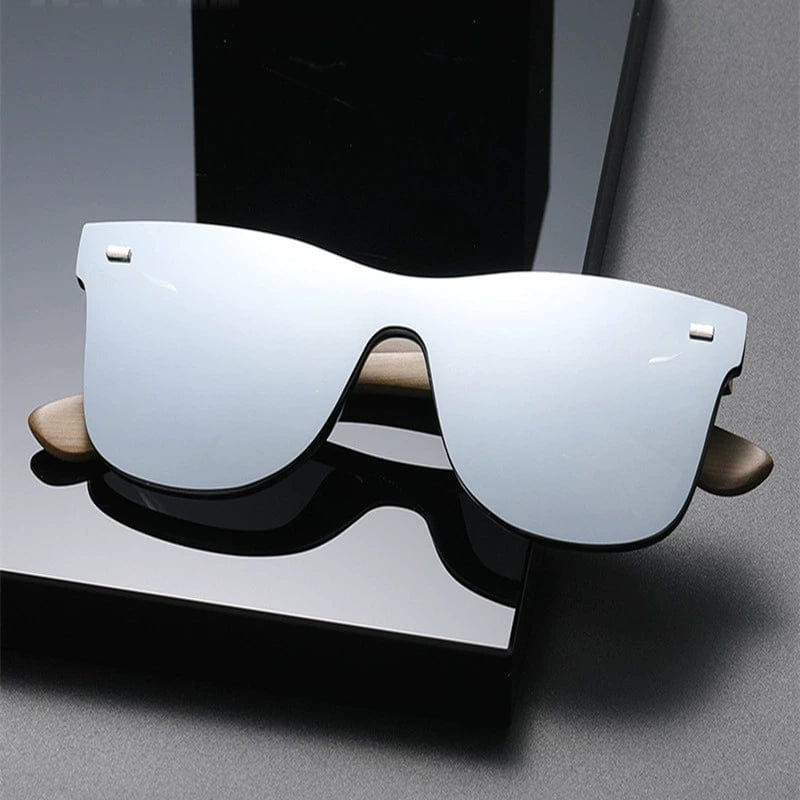 Showlu Fashion Store 2023 Men's New Trendy Polarized Sunglasses Women's One-Piece Sunglasses Decorative Bamboo Wooden Glasses Leg Decoration Comfortable