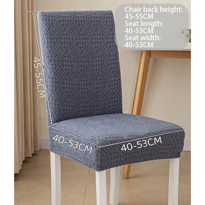 Showlu Fashion Store 2024 New Soft Plaid Velvet Chair Covers Thickened Spandex Table Chair Cover Stretch Slipcove For Dining Elastic Home Textiles