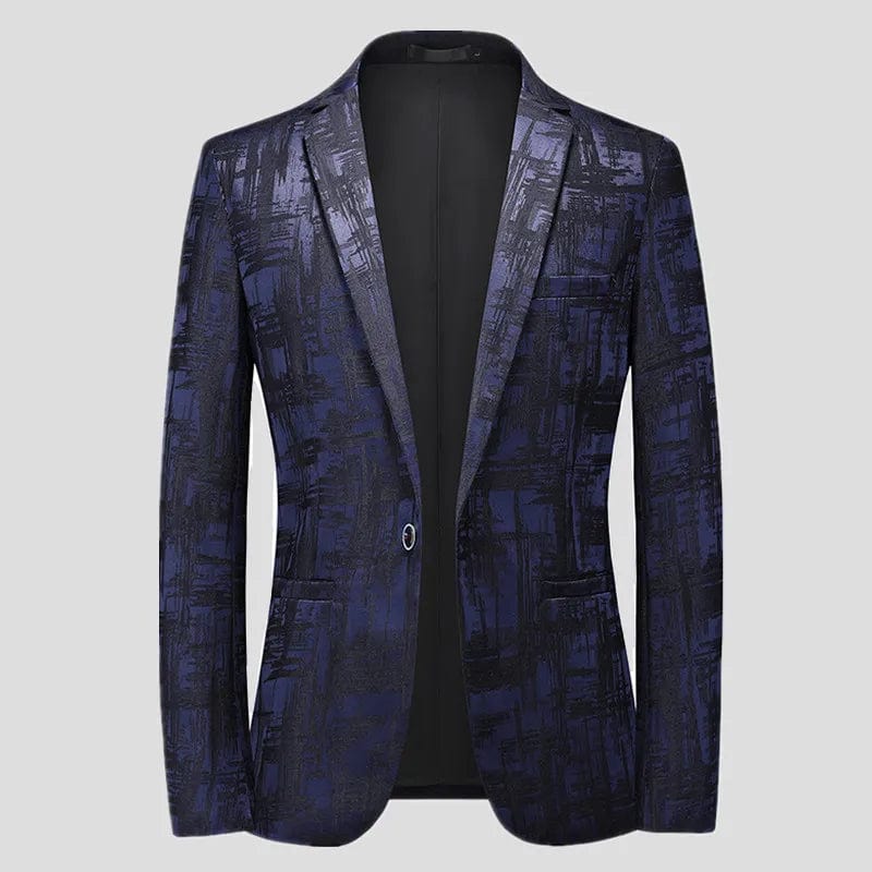 Showlu Fashion Store 2024 Spring Men's Suit Jacket Men's Printing Tie-dye Fashion Handsome Suit Party Coat Slim Single Button Blazers Jacket Men