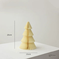  Showlu Fashion Store 20cm beige B Nuoqi Christmas Tree Ornaments Honeycomb Mini Christmas Tree Christmas Origami Decoration Scene Layout Props Gift Ornament