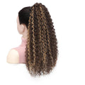 Showlu Kinky Curly Drawstring Ponytail extension, 20 inches long, synthetic afro puff hair for women, curly and fluffy.