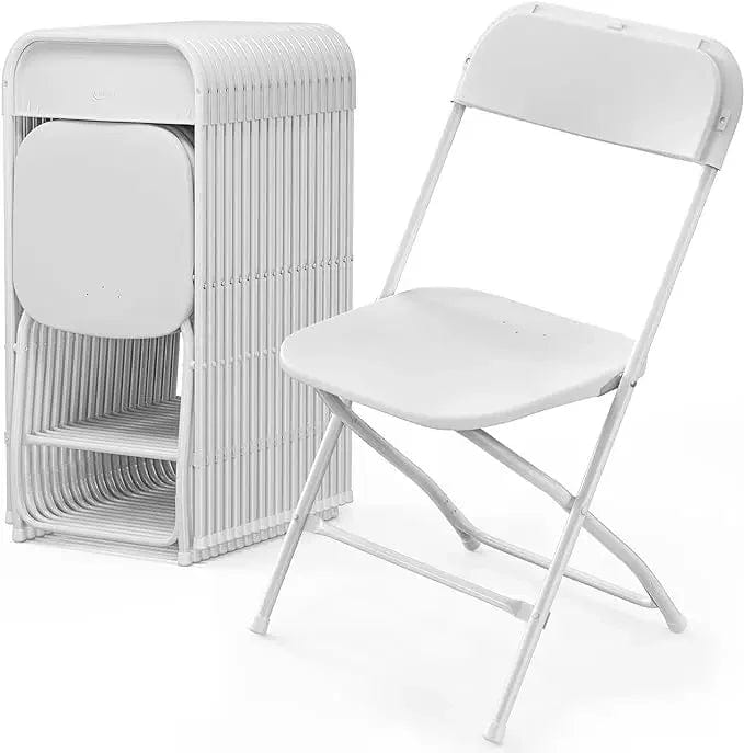 SHOWLU FASHION STORE 20pcs White / United States 4/6/8/10/12/20Pcs Plastic Folding Chairs Stackable Wedding Party Camping Dining Seats, Home - White/Black