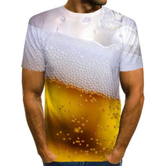  Showlu Fashion Store 230413004 / L Summer  Daily Leisure  Man T-shirt  beer is the answer