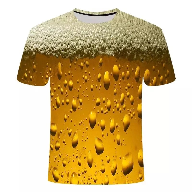  Showlu Fashion Store 230413005 / S Summer  Daily Leisure  Man T-shirt  beer is the answer