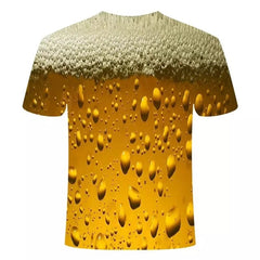  Showlu Fashion Store 230413006 / S Summer  Daily Leisure  Man T-shirt  beer is the answer