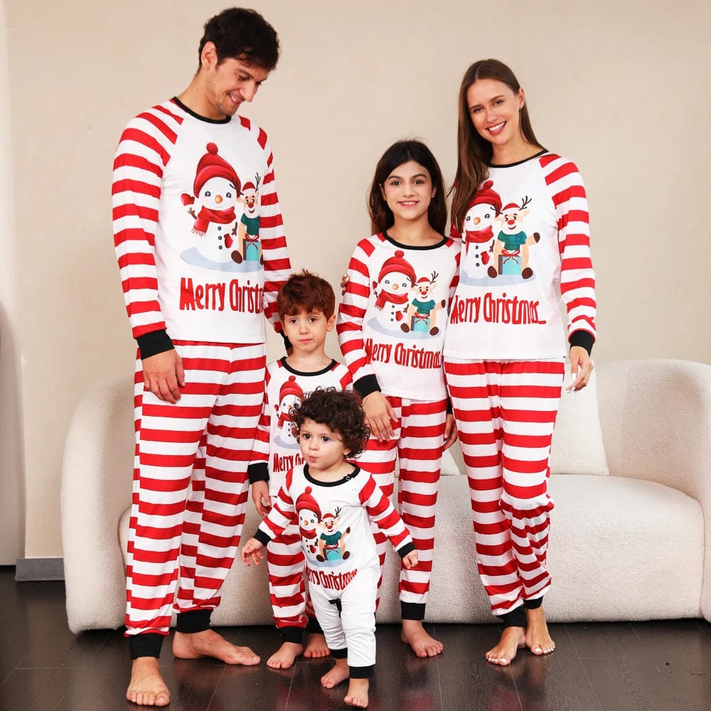 Showlu Fashion Store 2322 / Mother M 2023 Christmas Gift Deer Family Pajamas Flannel Hooded Jumpsuit Mother Father Kids Baby Matching Outfit Rompers Xmas Family Look