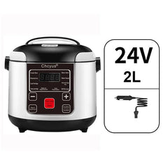 Showlu Fashion Store 24V English 12V 24V 220V Mini Rice Cooker Car Truck Soup Porridge Cooking Machine Food Steamer Heating Lunch Box Meal Heater Warmer 2L