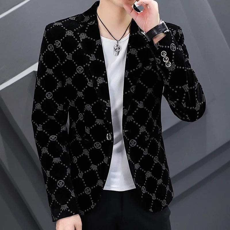 SHOWLU FASHION STORE 29015 / 4XL (EUR XL) New Corduroy Suit for Men Young Slim Small Suit Formal Single West Jacket Outside Spring and Autumn Comfortable Formal Coat Men