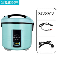 Showlu Fashion Store 2L 24V 220V 2L Smart rice cooker for car electric rice cooker 12V24V220V trolley truck multi-function car home dual-use self-driving essenti