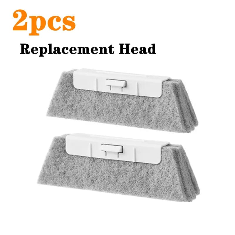 SHOWLU FASHION STORE 2pcs-Replace head Window Cleaning Brush Windowsill Groove Deadend Cabinet Crevice Brush with Replace head Household Multifunctional Cleaning Tools