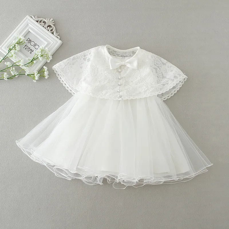 Showlu Fashion Store 2pcs /Set Baby Girl Dress 3-24 Months Infant Formal Dresses For Birthday Wedding Occasion Christening Gowns Baptism Clothes TS46